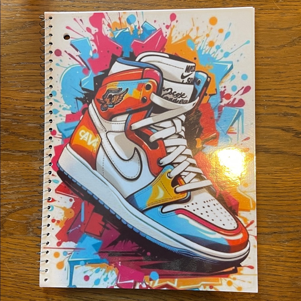 One of a kind sneaker themed notebook 🧩